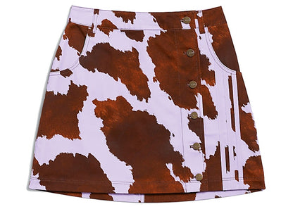 adidas Ivy Park Denim Cow-Print Skirt AOP Cow Hide/Purple Glow