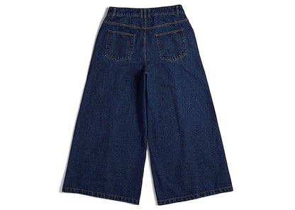 adidas Ivy Park Women's Denim Wide-Leg Snap Pants Dark Denim