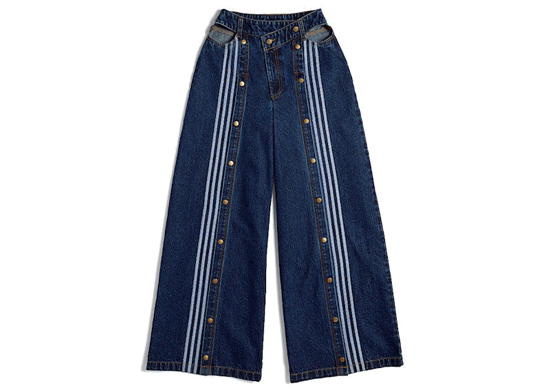 adidas Ivy Park Denim Wide-Leg Snap Pants (Plus Size) Dark Denim
