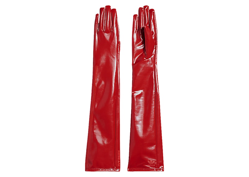 adidas Ivy Park Faux Latex Gloves Red