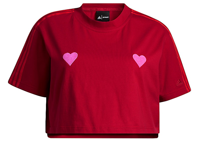 adidas Ivy Park Graphic Crop Tee Power Red