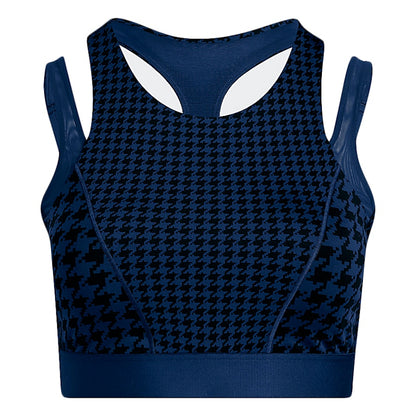 adidas Ivy Park Halls of Ivy Allover Print Halter Bra 2 (Plus Size) Dark Blue/Black