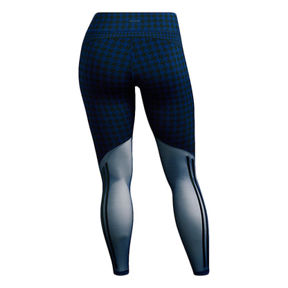 adidas Ivy Park Halls of Ivy Allover Print Sheer Tights (Plus Size) Dark Blue/Black