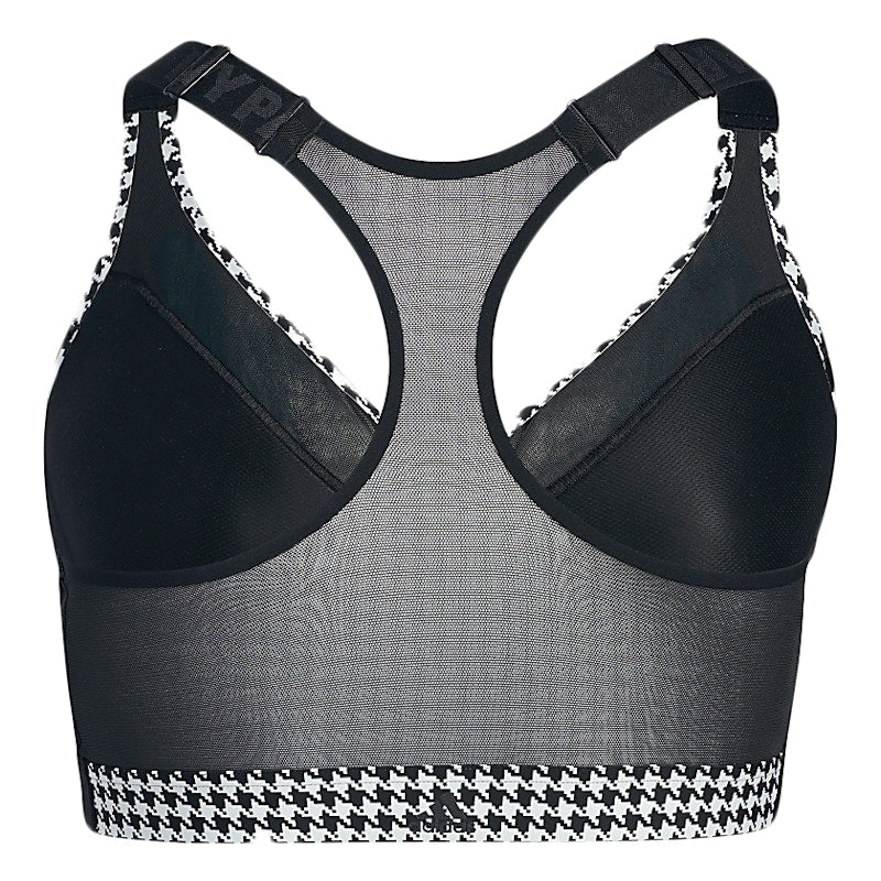 adidas Ivy Park Halls of Ivy Allover Print Zip Bra 2.0 (Plus Size) Clear Grey/Black