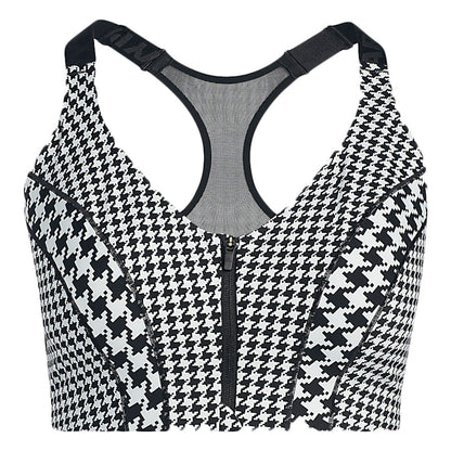 adidas Ivy Park Halls of Ivy Allover Print Zip Bra 2.0 (Plus Size) Clear Grey/Black