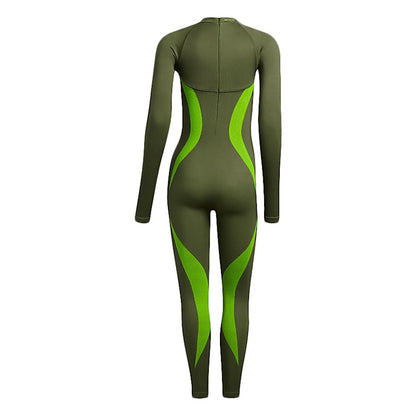 adidas Ivy Park Halls of Ivy Circular Knit Catsuit Semi Solar Slime/Wild PIne