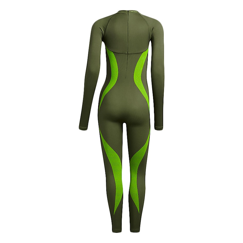 adidas Ivy Park Halls of Ivy Circular Knit Catsuit Semi Solar Slime/Wild PIne