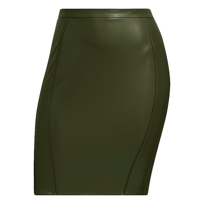 adidas Ivy Park Halls of Ivy Faux Leather Skirt (Plus Size) Wild Pine