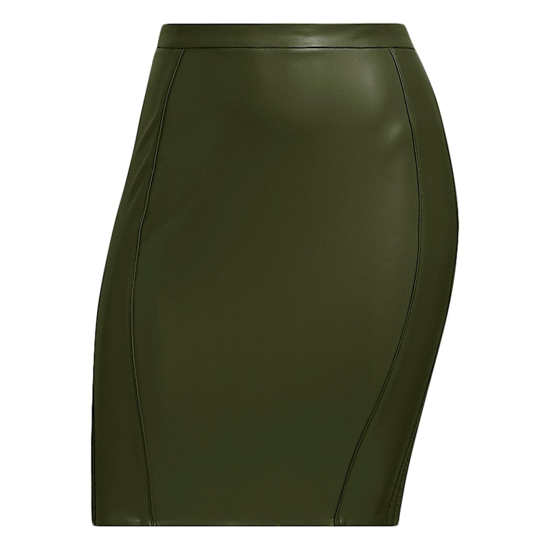 adidas Ivy Park Halls of Ivy Faux Leather Skirt (Plus Size) Wild Pine