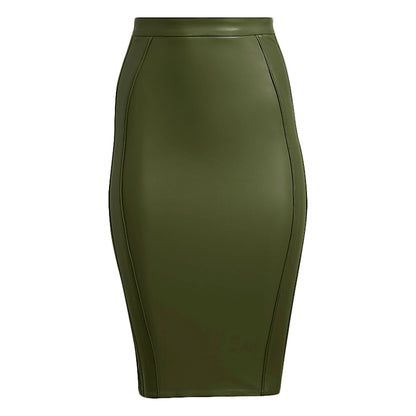 adidas Ivy Park Halls of Ivy Faux Leather Skirt Wild Pine