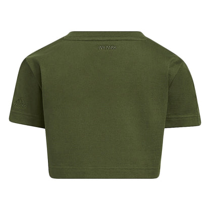 adidas Ivy Park Halls of Ivy Kids Crop Tee Wild Pine