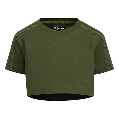 adidas Ivy Park Halls of Ivy Kids Crop Tee Wild Pine