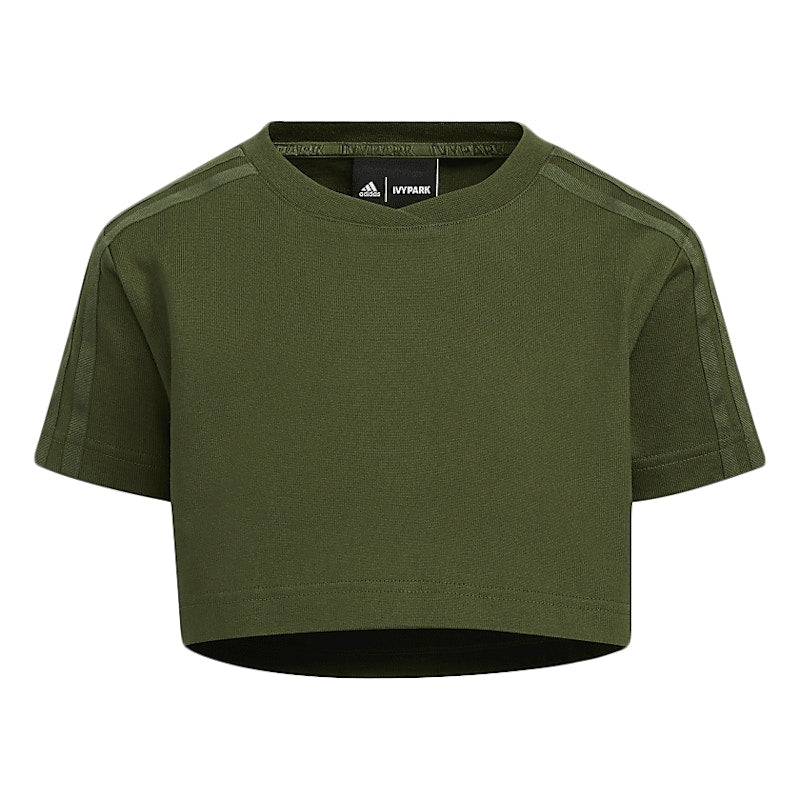adidas Ivy Park Halls of Ivy Kids Crop Tee Wild Pine