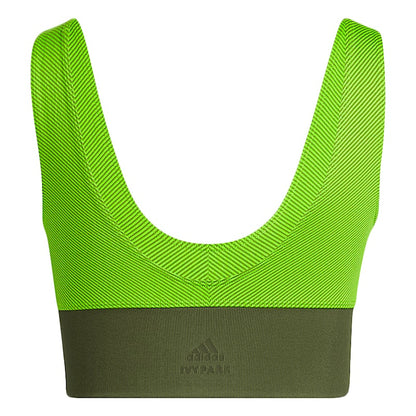 adidas Ivy Park Halls of Ivy Knit Scoop Bra Semi Solar Slime/Wild PIne