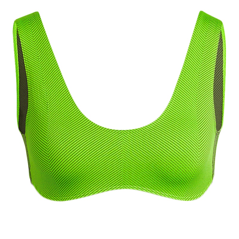 adidas Ivy Park Halls of Ivy Knit Scoop Bra Semi Solar Slime/Wild PIne