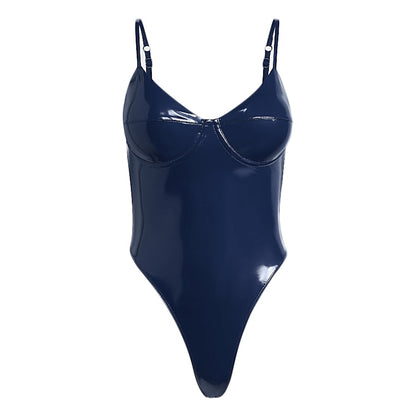 adidas Ivy Park Halls of Ivy Latex Bodysuit Dark Blue