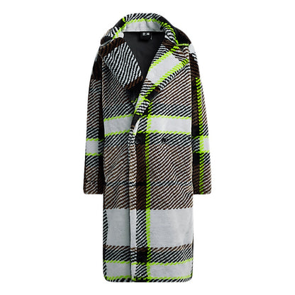adidas Ivy Park Halls of Ivy Plaid Faux Fur Jacket (All Gender) Light Solid Grey/Black/Brown/Semi Solar Slime