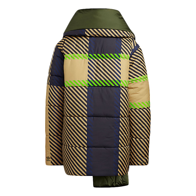 adidas Ivy Park Halls of Ivy Reversible Asymmetrical Puffer Jacket 2.0 (All Gender) Pyrite/Dark Blue/Wild Pine/Black