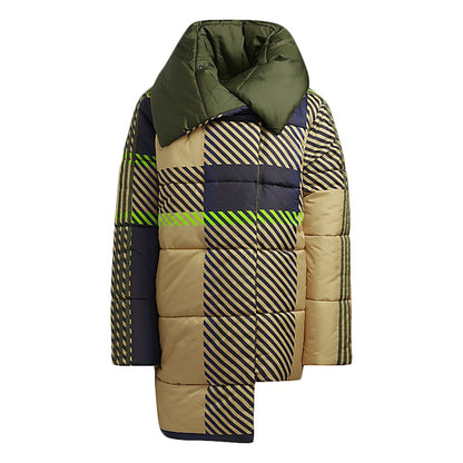 adidas Ivy Park Halls of Ivy Reversible Asymmetrical Puffer Jacket 2.0 (All Gender) Pyrite/Dark Blue/Wild Pine/Black