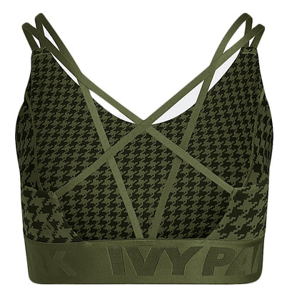 adidas Ivy Park Halls of Ivy Strappy Low Support Bra (Plus Size) Wild Pine/Black