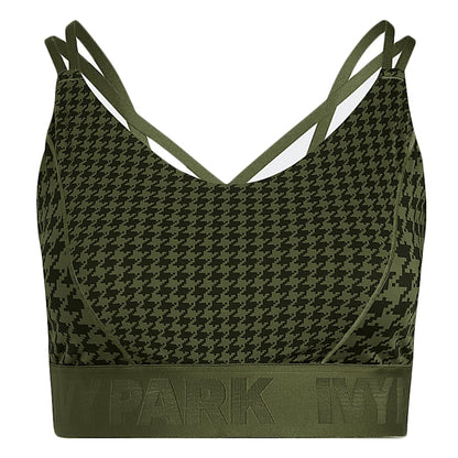 adidas Ivy Park Halls of Ivy Strappy Low Support Bra (Plus Size) Wild Pine/Black