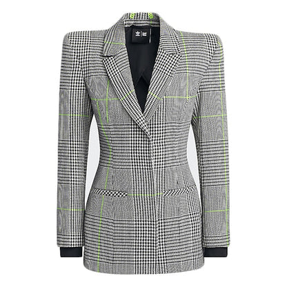 adidas Ivy Park Halls of Ivy Suit Jacket White/Black/Semi Solar Slime