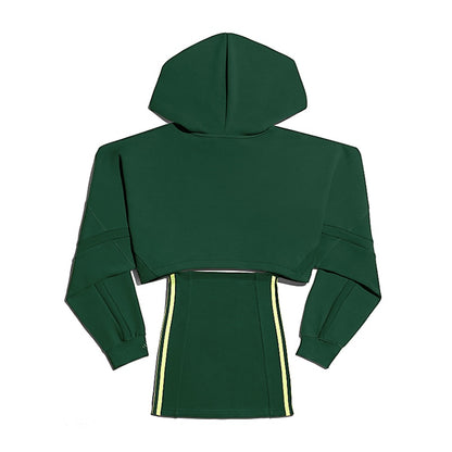 adidas Ivy Park Hooded Cutout Dress Dark Green