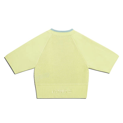 adidas Ivy Park Knit Crop Top Yellow Tint