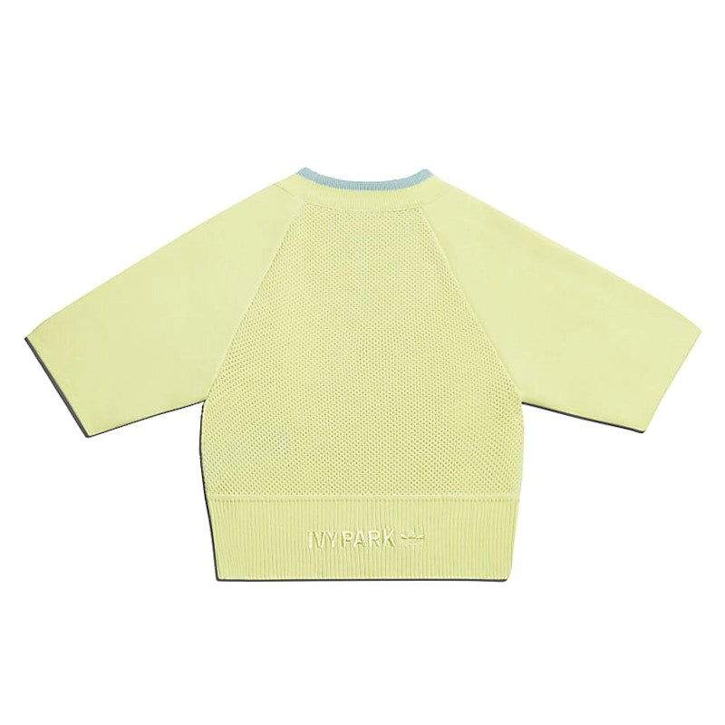 adidas Ivy Park Knit Crop Top Yellow Tint