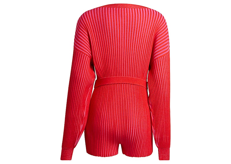 adidas Ivy Park Knit Knit Romper Red/Shock Pink