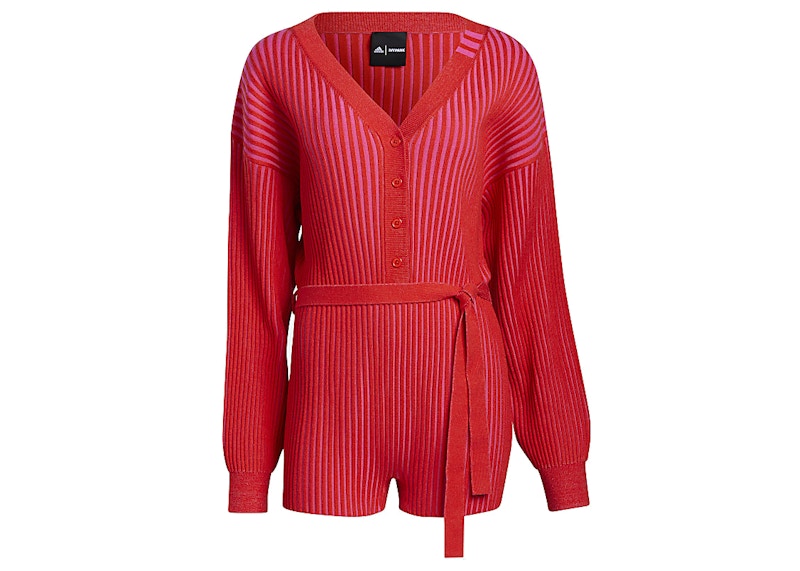 adidas Ivy Park Knit Knit Romper Red/Shock Pink
