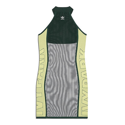 adidas Ivy Park Knit Logo Dress Dark Green/Green Tint/Yellow Tint