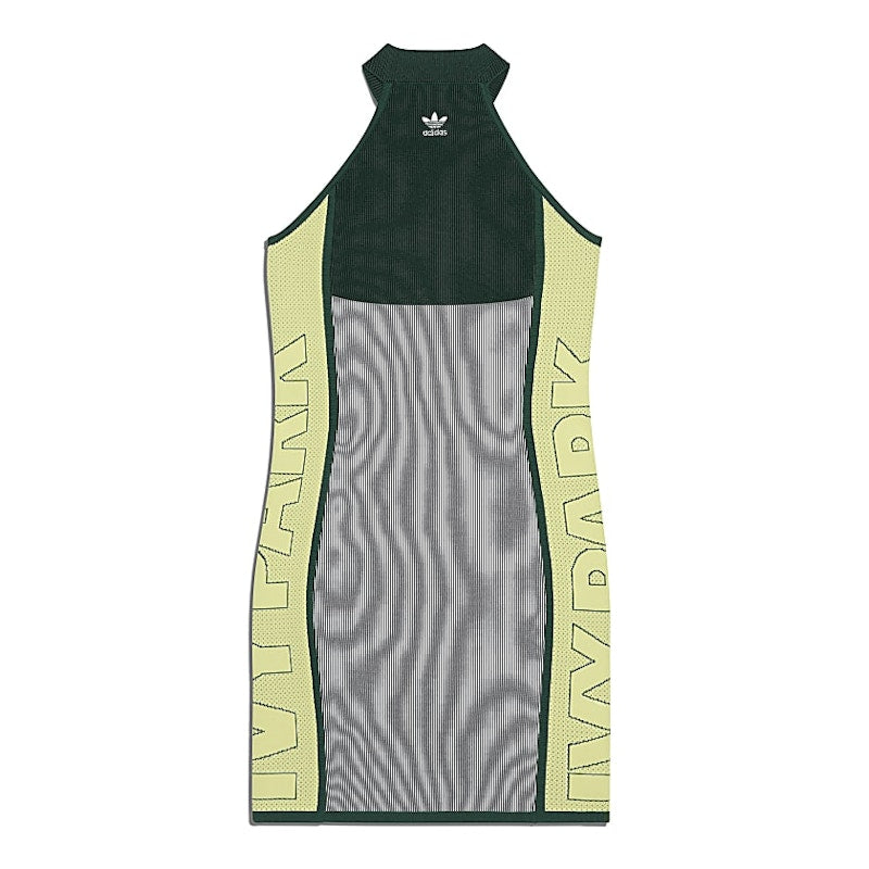 adidas Ivy Park Knit Logo Dress Dark Green/Green Tint/Yellow Tint