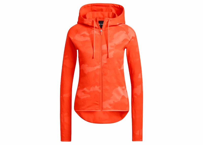 adidas Ivy Park Knit Zip-Up Hoodie Solar Orange