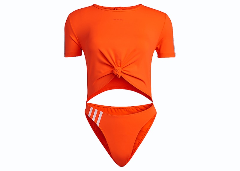 adidas Ivy Park Knot Swimsuit Solar Orange