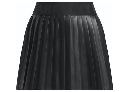 adidas Ivy Park Leather Pleated Mini Skirt (Asia Sizing) Black