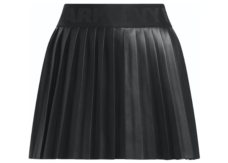 adidas Ivy Park Leather Pleated Mini Skirt (Asia Sizing) Black