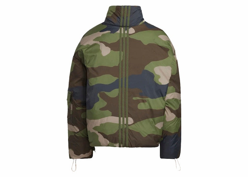adidas Ivy Park Light Nylon Puffer Jacket (All Gender) Camo Print/Solar Orange