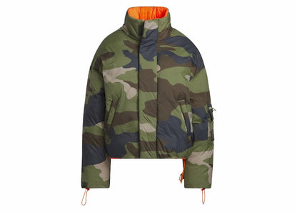 adidas Ivy Park Light Nylon Puffer Jacket (All Gender) Camo Print/Solar Orange