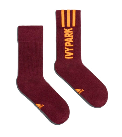 adidas Ivy Park Logo Socks (3 Pair) Dash Grey/Solar Orange/Maroon