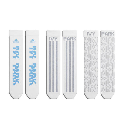 adidas Ivy Park Logo Socks (3 Pairs) Core White/Light Blue