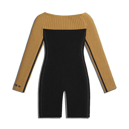 adidas Ivy Park Long Sleeve Corset Playsuit Black/Mesa