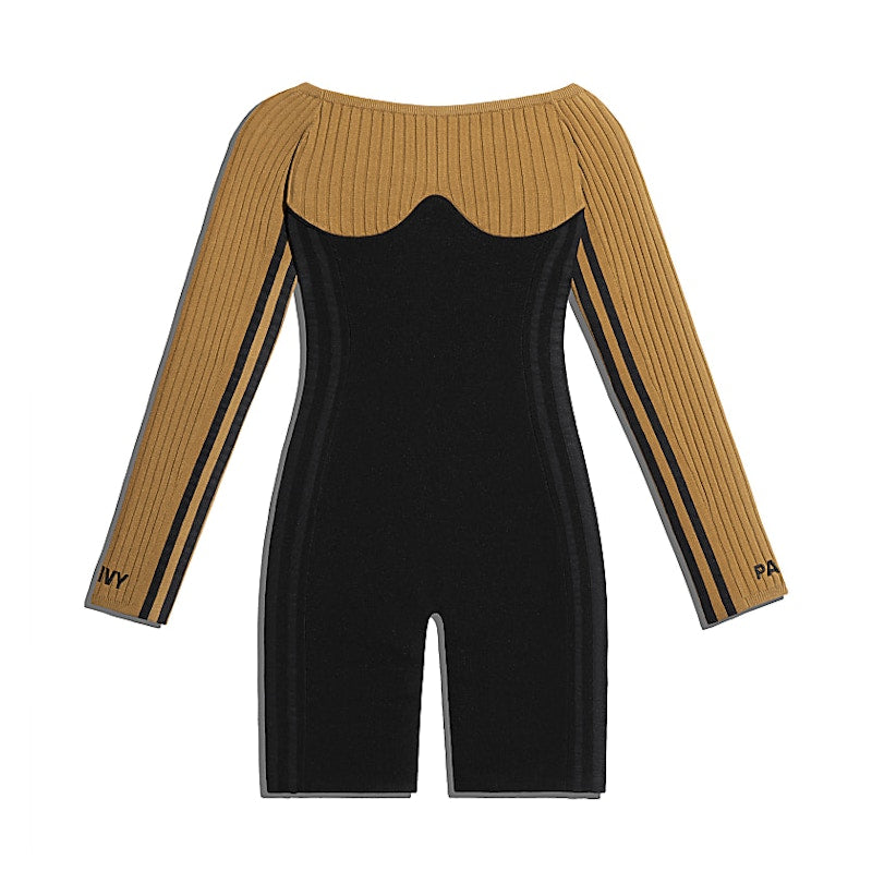 adidas Ivy Park Long Sleeve Corset Playsuit Black/Mesa