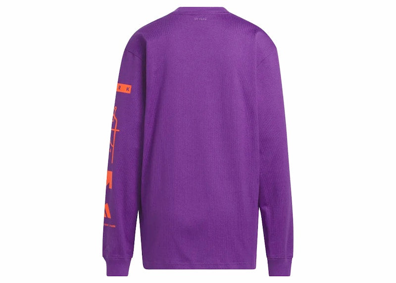 adidas Ivy Park Long Sleeve Graphic Tee (All Gender) Active Purple
