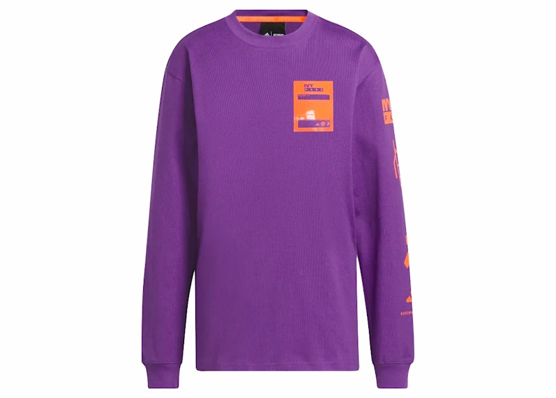 adidas Ivy Park Long Sleeve Graphic Tee (All Gender) Active Purple