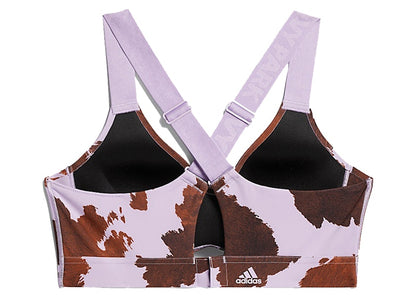 adidas Ivy Park Medium-Support Cow-Print Cutout Bra AOP Cow Hide/Purple Glow
