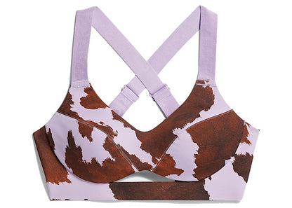 adidas Ivy Park Medium-Support Cow-Print Cutout Bra AOP Cow Hide/Purple Glow