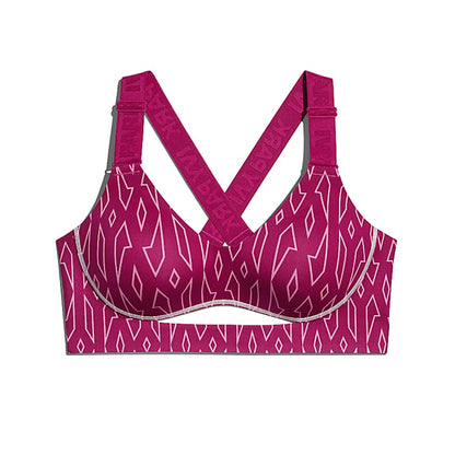 adidas Ivy Park Medium-Support Monogram Cutout Bra Bold Pink