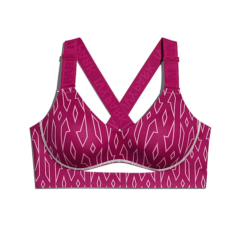 adidas Ivy Park Medium-Support Monogram Cutout Bra Bold Pink
