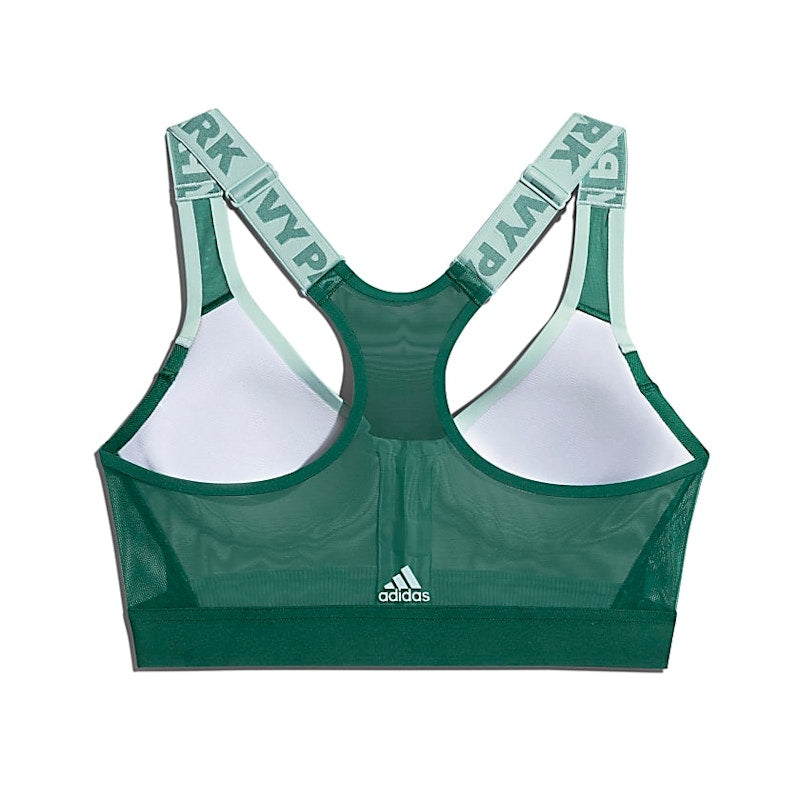 adidas Ivy Park Medium Support Zip Bra (Plus Size) Green Tint/Dark Green